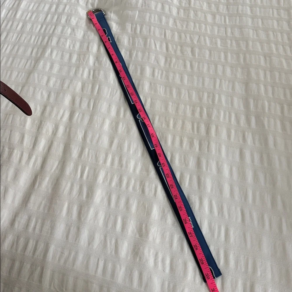 Vineyard Vines Navy Whale Belt with Silver Ring